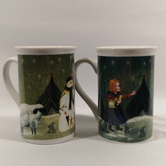 Set of Two Winter Themes Coffee or Tea Mugs in Excellent Condition, 4.5" Tall - Picture 3 of 6
